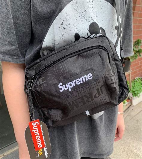 supreme shoulder bag black replica|is a supreme bag genuine.